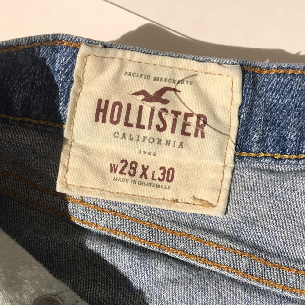 Hollister mens denim jeans sz w28 x l30 skinny button fly A&F - Picture 3 of 6